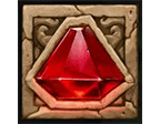 สัญลักษณ์อัญมณีสีแดง ของเกม Temple Tumble